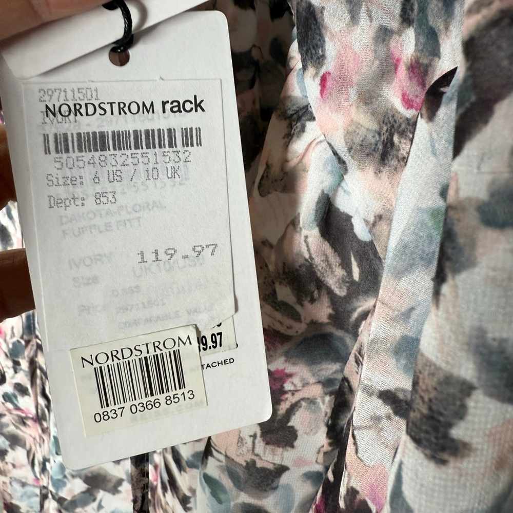 REISS Dakota Floral Printed Dress sz 6 NWT - Picture 13 of 13